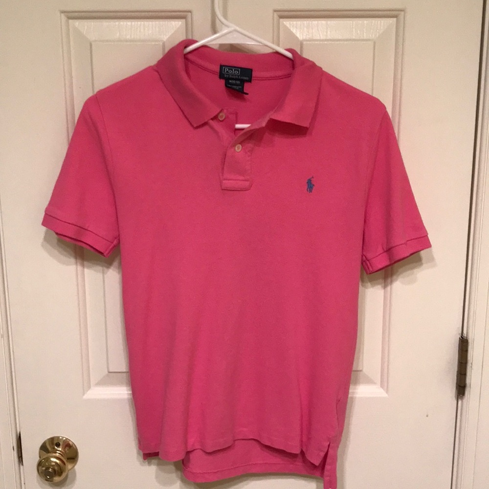 Polo Ralph Lauren Boys Pink Polo Shirt Size Medium